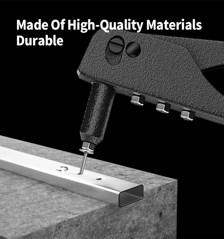 Mitsushi (2.4mm, 3.2mm, 4.0mm, 4.8m) 4 Nozzles Hand Riveter Heavy Duty Rivet Hand Riveter