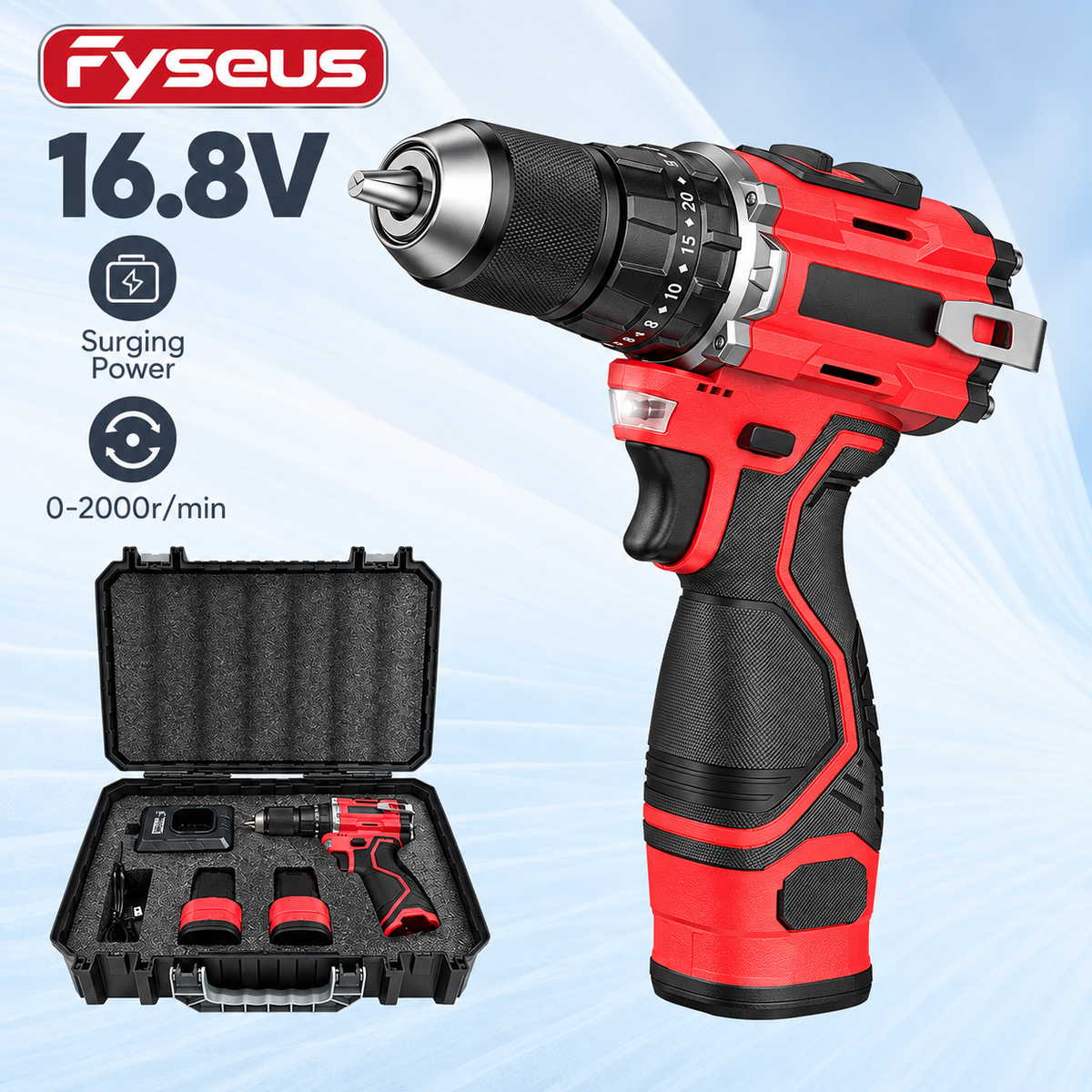 FYSEUS 16.8V Cordless Drill