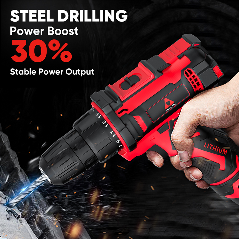 Mitsushi Decoration Use Electric Screwdriver 16V Power Drills Cordless With 24PCS Accessorie