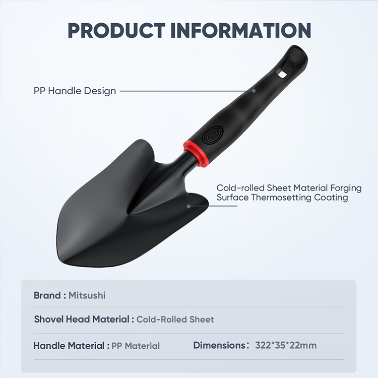 Mitsushi Engineer Shovel Multifunctional Steel Survival Camping Shovel Garden Tools