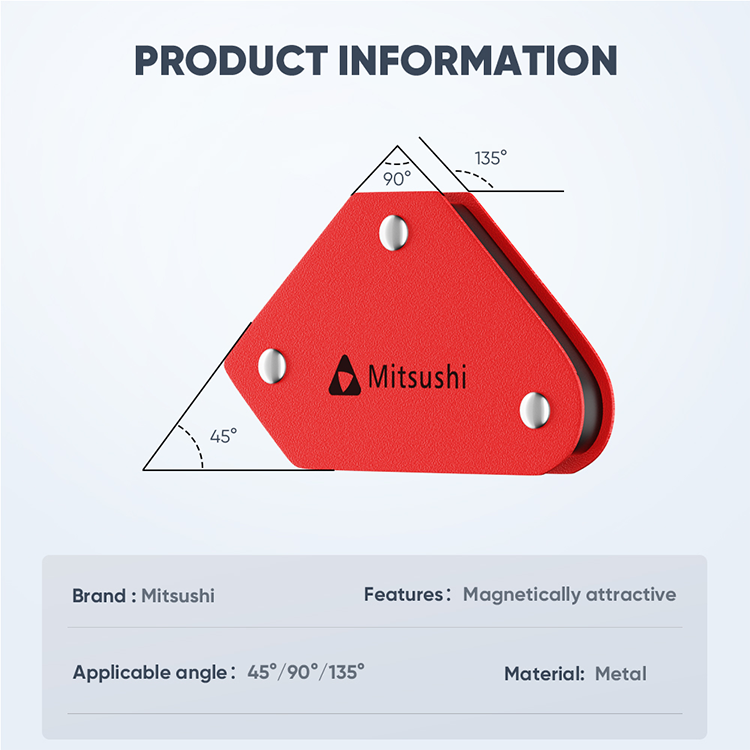 Mitsushi Mini Magnetic Steel Welding Holder 4pcs Magnetic Holder Metal Arrow Shape For Multiple Angle