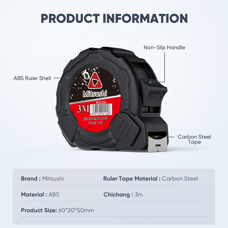 Mitsushi 10m Measuring Tape /Steel Tape High Precision Drop-Proof Tape Measure