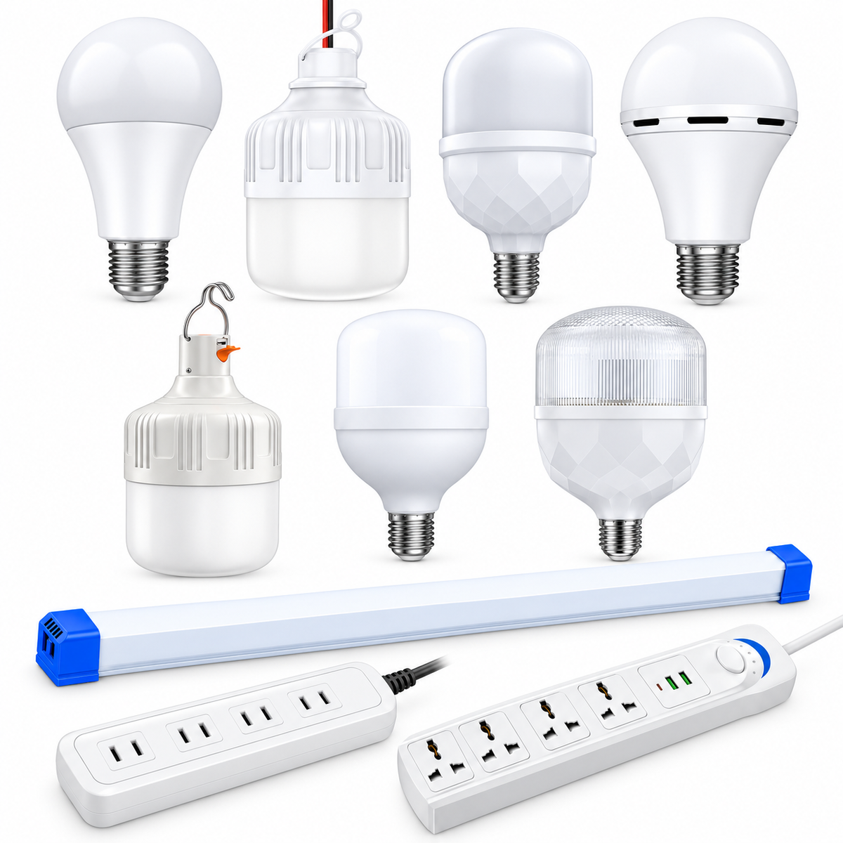 Power Strips & Bulbs