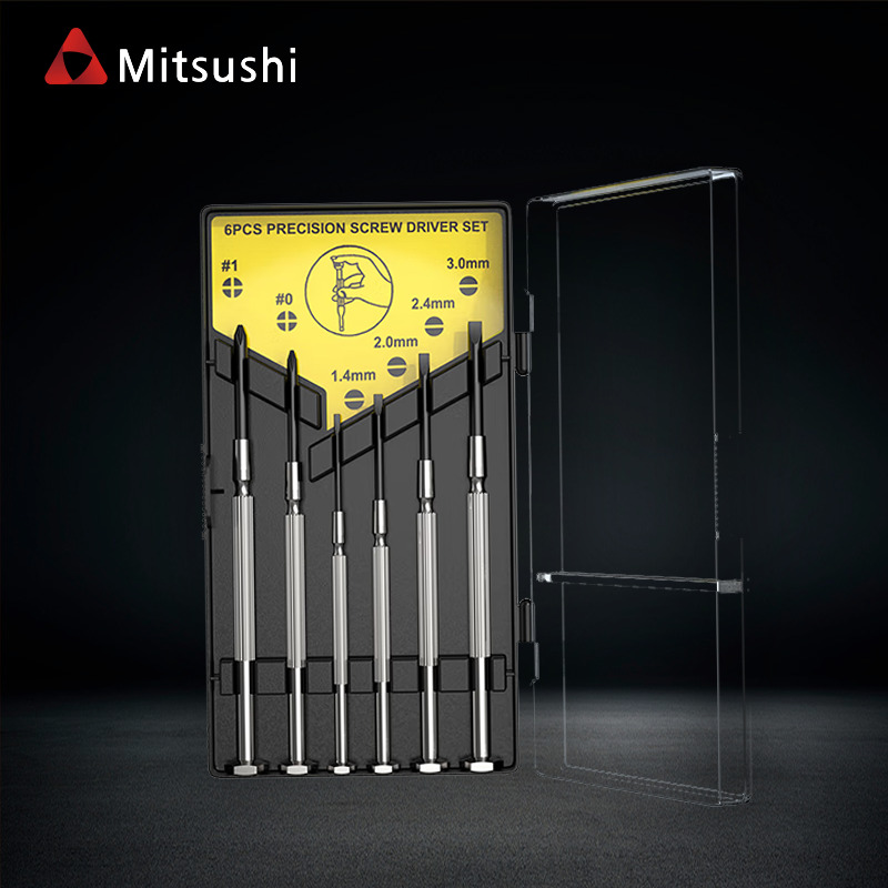 Mitsushi 6PCS Precision A Built-In Strong Magnet Mini Screwdriver Set