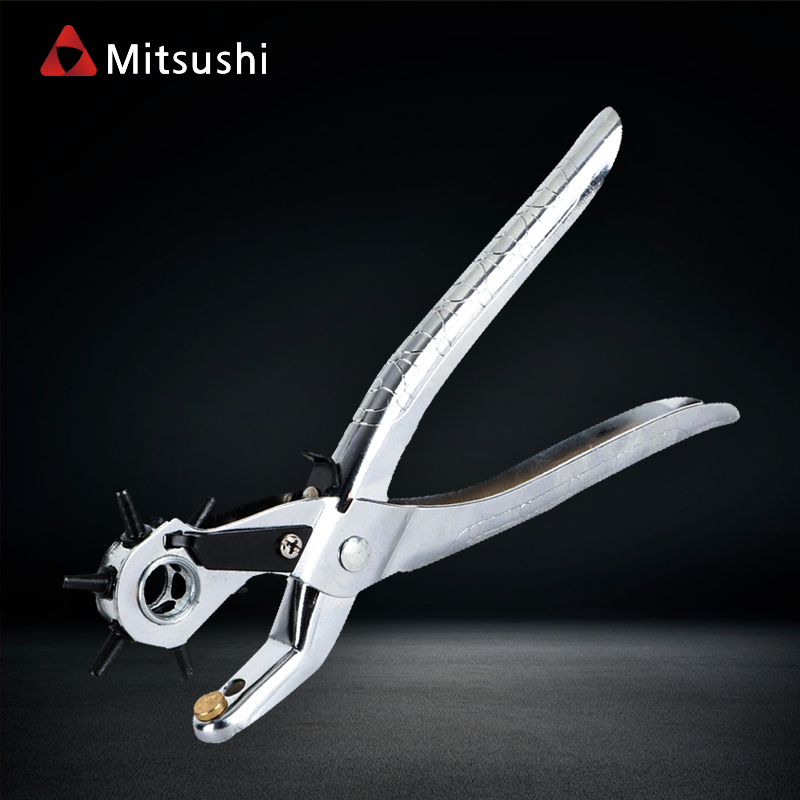 Mitsushi Effort-Saving Multi-Function Punching Pliers 2.5-5MM Leather Punch