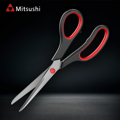 Mitsushi 9.5 Inches Stainless steel red and black scissors