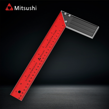 Mitsushi 30cm/12inch Carpentry Angle Tri Square Ruler