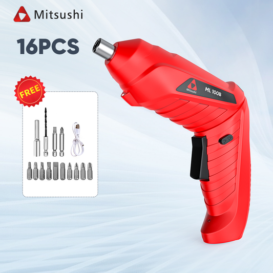ML100 Mitsushi Mini Electric Screwdriver（4.8V+16pcs）
