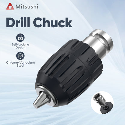 Square socket drill bit adapter