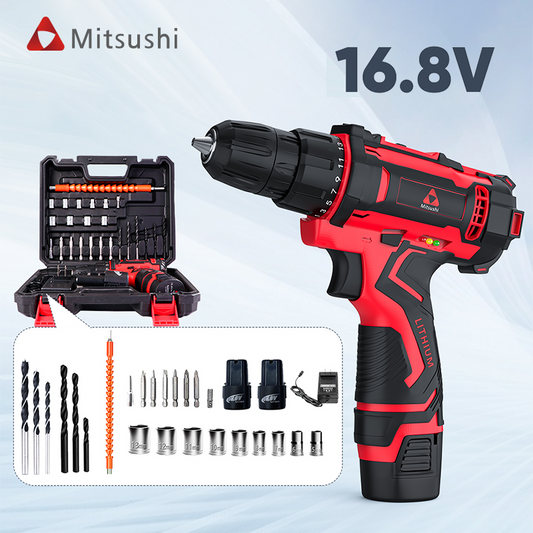 Mitsushi Decoration Use Electric Screwdriver 16V Power Drills Cordless With 24PCS Accessorie