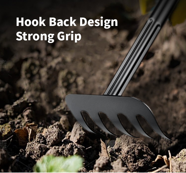 Mitsushi Loosen Soil Rake Garden Rake Hand Rake Farm Tool Grasping Raking
