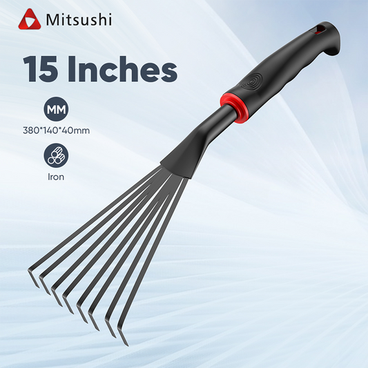 Mitsushi Leaf Rakes Lawn Rakes Farm Tool Grasping Raking 9 Teeth Grass Rake Garden Tools