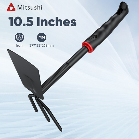 Mitsushi Combination Hoe & Fork 2 in 1 Professional Garden Tool Camping Rake
