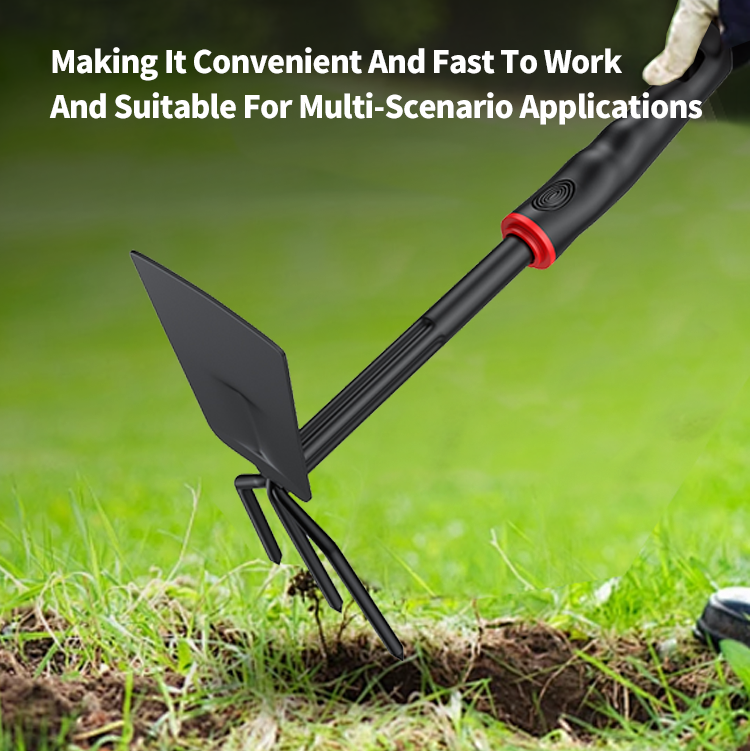 Mitsushi Combination Hoe & Fork 2 in 1 Professional Garden Tool Camping Rake