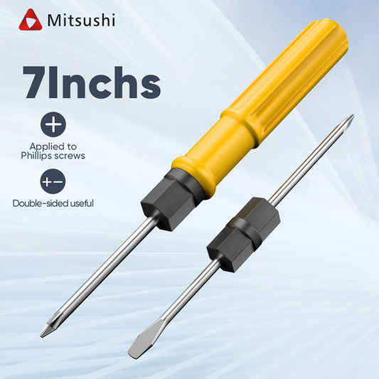 Mitsushi Non-Slip Handle 7 Inch 2 In 1 Cross Screwdriver