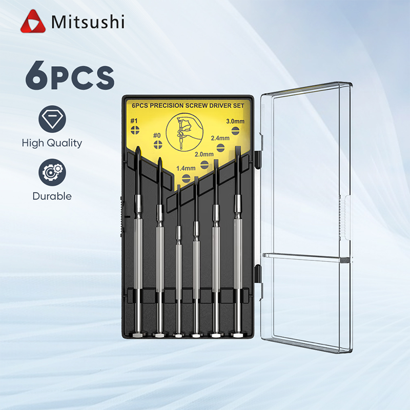 Mitsushi 6PCS Precision A Built-In Strong Magnet Mini Screwdriver Set
