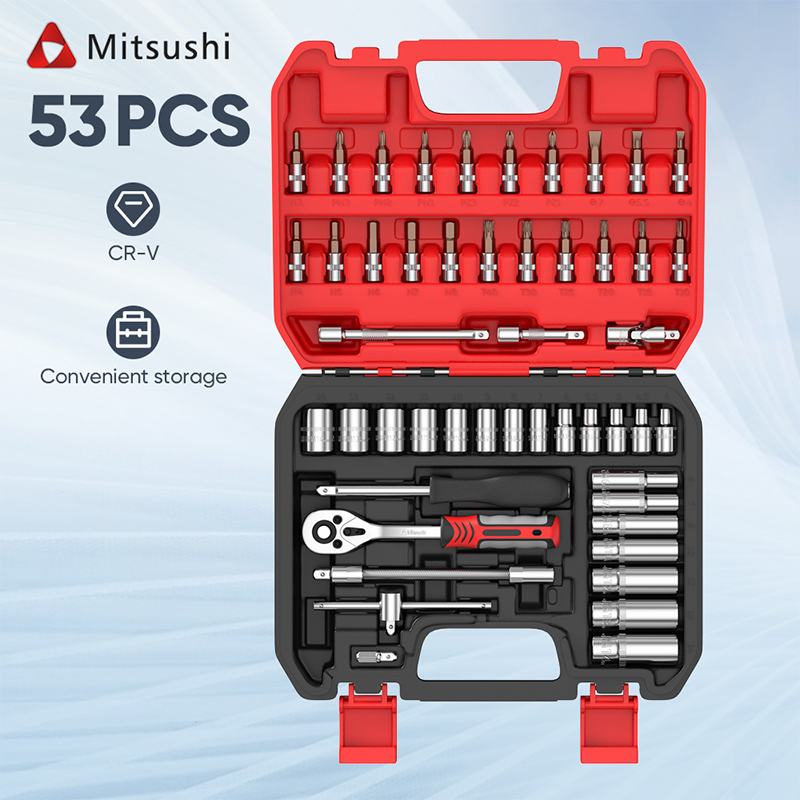 Mitsushi Versatile Socket 53PCS Fastening Tool Set