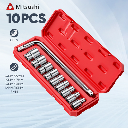 Mitsushi Ergonomic 2-Headed L-Handles 10PCS Socket Set Also