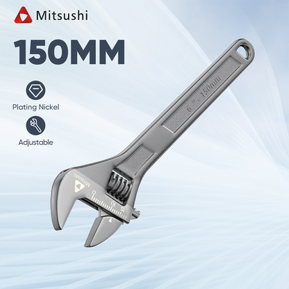 Mitsushi Black Nickel Adjustable Wrench 6/8/10/12 Inch