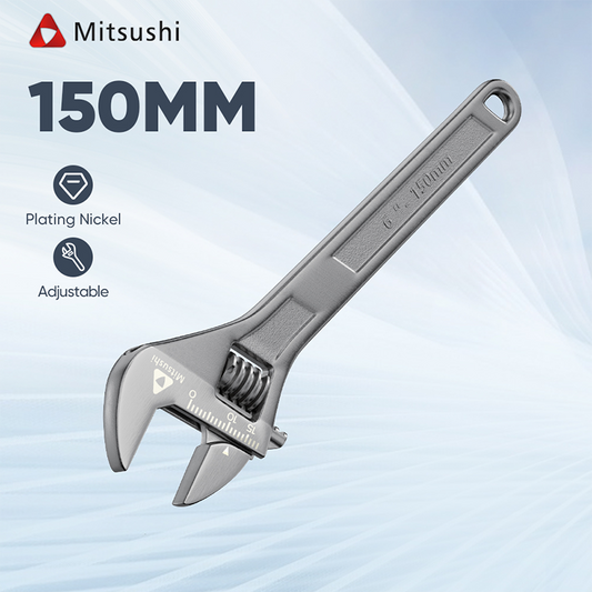 Mitsushi Black Nickel Adjustable Wrench 6/8/10/12 Inch
