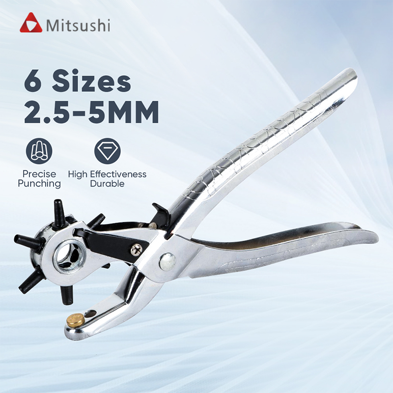 Mitsushi Effort-Saving Multi-Function Punching Pliers 2.5-5MM Leather Punch
