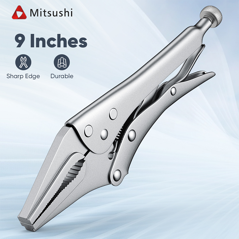 Mitsushi High-Quality Materials 9 Inch Locking Pliers (Long Mouth)