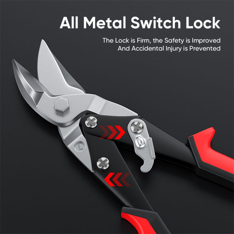 Mitsushi All-Metal Closed Switch Lock 10 Inches Metal Sheet Cutter Right/Left/Straight