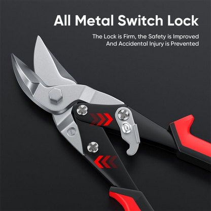 Mitsushi All-Metal Closed Switch Lock 10 Inches Metal Sheet Cutter Right/Left/Straight