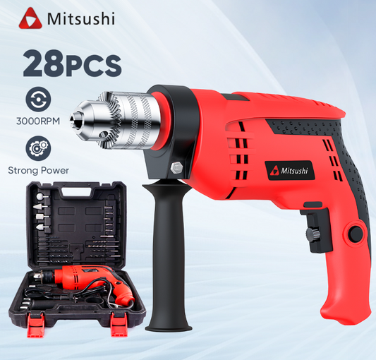 Mitsushi MCJZ13B Strong Power Electric Impact Drill Set