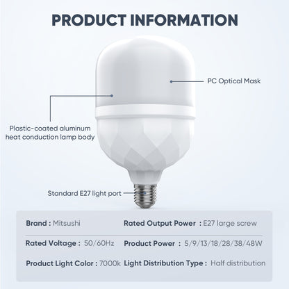 E27 White Interface LED Spherical Bulb