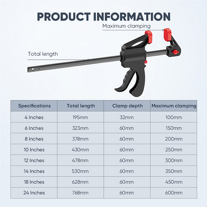 Mitsushi Comes In A Variety Of Sizes Quick Ratchet Bar Clamp