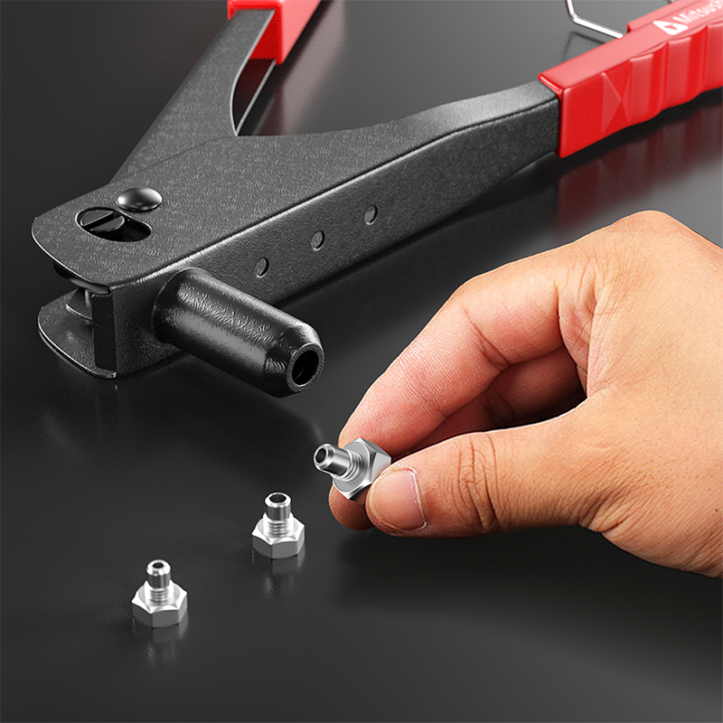 Mitsushi (2.4mm, 3.2mm, 4.0mm, 4.8m) 4 Nozzles Hand Riveter Heavy Duty Rivet Hand Riveter