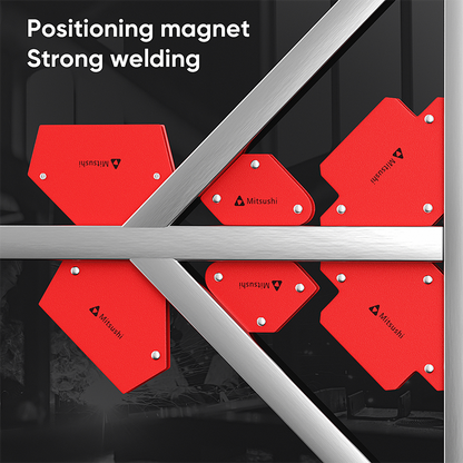 Mitsushi Magnetic Steel Welding Holder 6pcs Magnetic Holder Metal Arrow Shape For Multiple Angle
