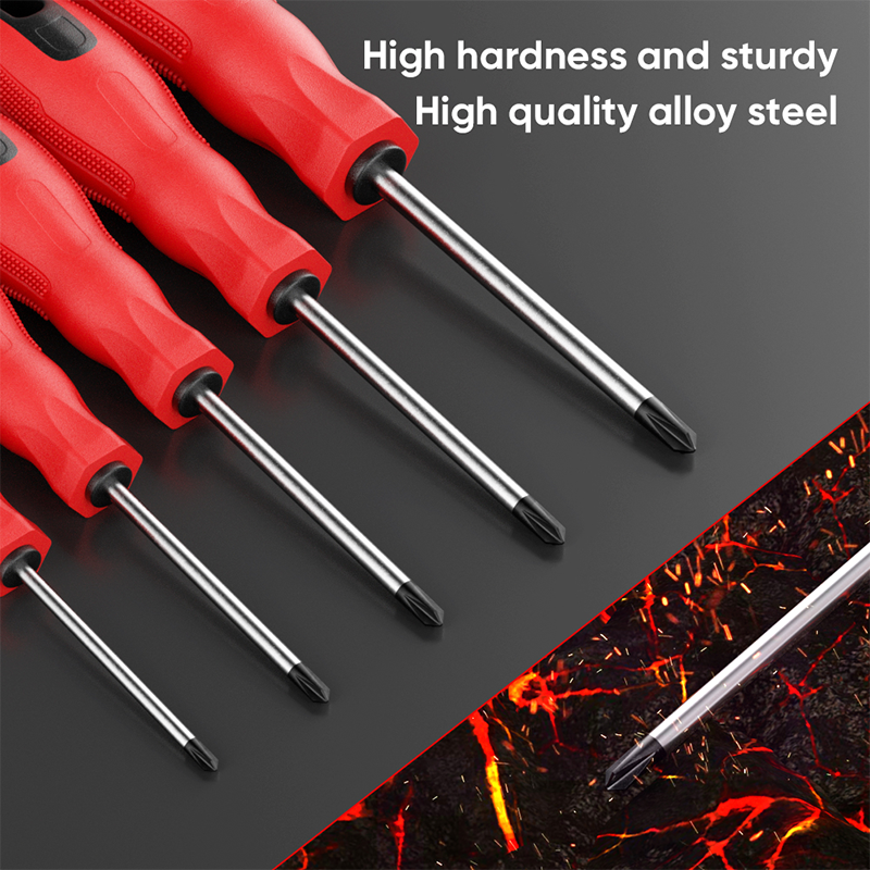 Mitsushi High-Quality Chromium Vanadium Steel Precision Flat-Head Screwdriver