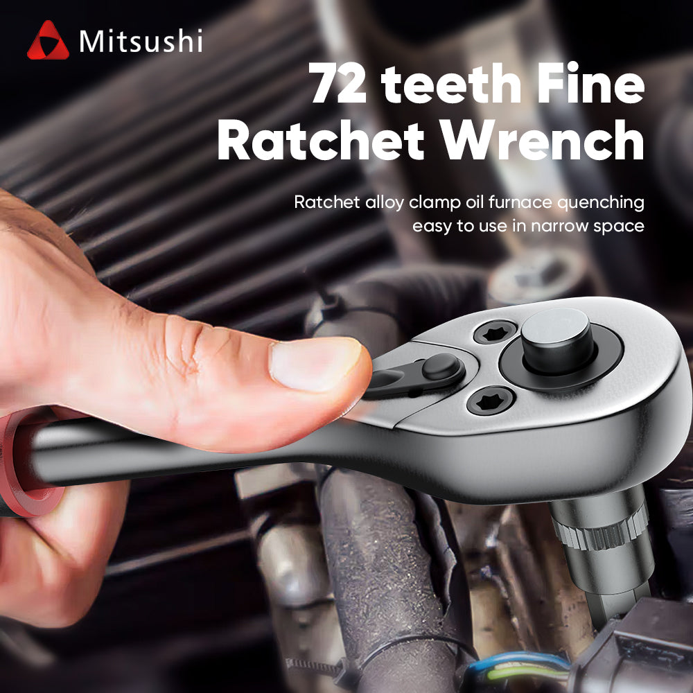 Mitsushi 46pcs Multi-Purpose Tool Set, Pieces, Sockets, Wrench Block Set, Repair Set