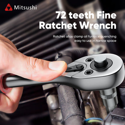 Mitsushi 46pcs Multi-Purpose Tool Set, Pieces, Sockets, Wrench Block Set, Repair Set