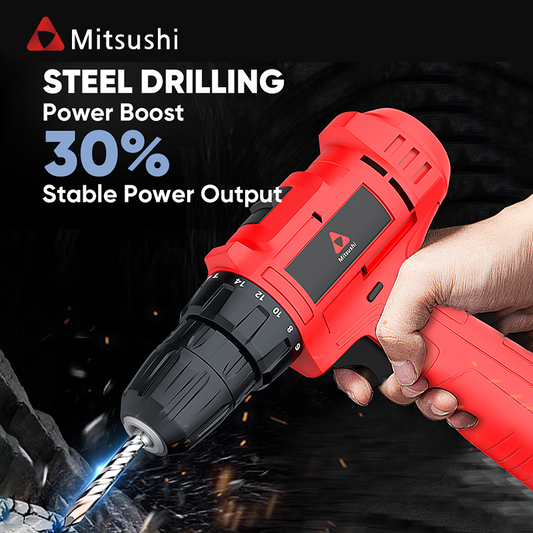 Mitsushi 1100W Speed Up The Heat Dissipation Speed Using High-Quality Aluminum Material Cordless Power Drill