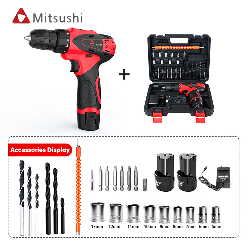 Mitsushi High Quality Electric Precision Screwdriver Cordless Drill Sets Power Drills Set