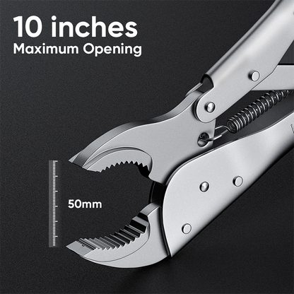 Mitsushi High-Quality Serrated Jaws 10 Inch Round Vise Grip Locking Pliers