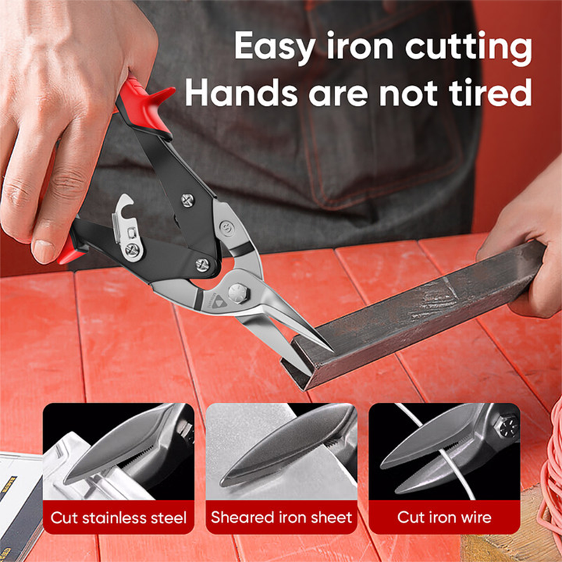 Mitsushi All-Metal Closed Switch Lock 10 Inches Metal Sheet Cutter Right/Left/Straight