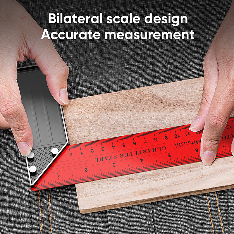 Mitsushi 30cm/12inch Carpentry Angle Tri Square Ruler