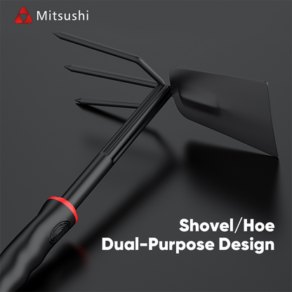 Mitsushi Combination Hoe & Fork 2 in 1 Professional Garden Tool Camping Rake