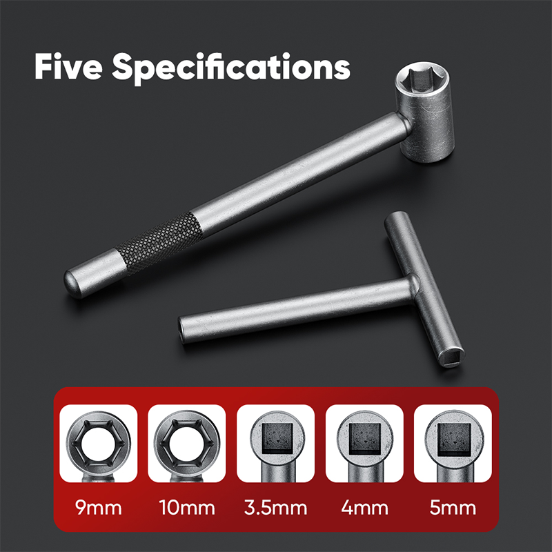 Mitsushi Engine Valve Adjustment Wrench Square Hexagonal Hole Spanner Motorcycle Repair Tool 2PCS
