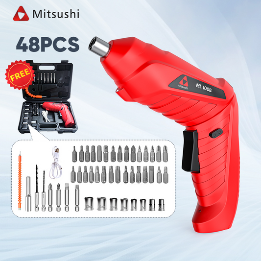 ML100B Mitsushi Mini Electric Screwdriver Sets（4.8V+48pcs）