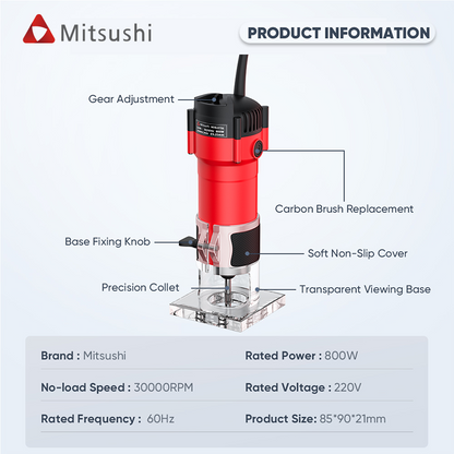 Mitsushi Electric Trimmer  MXBJ3706 （800W）