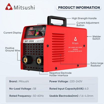 Mitsushi Heat-Resisting Steel Digital Display Inverter Welding Machine