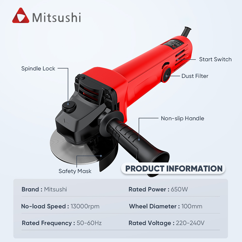 Mitsushi MJMJ720C Electric Powerful Angle Grinder  High-End 1100W