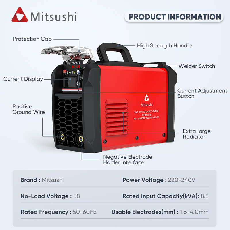 Mitsushi Best Digital Display Inverter Welding Machines Precise Contro Advanced Technology