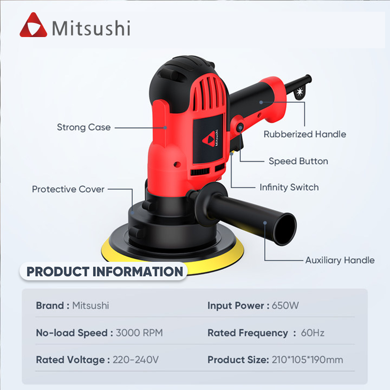 Mitsushi High-Strength ABS Heavy Duty Car Polisher