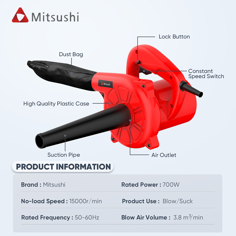 Mitsushi Strong Power Vacuum Cleaner And Electric Air Blower